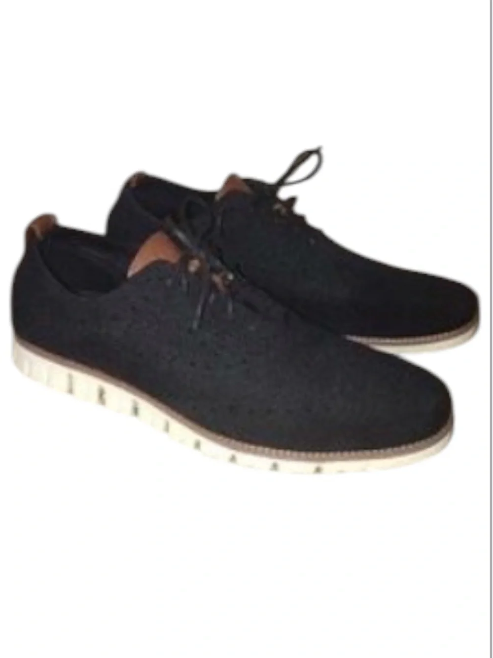Cole Haan Zero Grand Remastered Black Knit Derby Oxford Brown Leather Accent 9